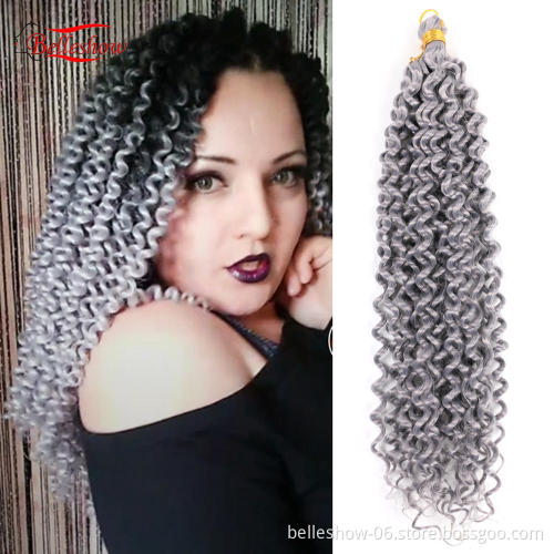 Hot sell Loose Wave 22 inch Purp High Temperature Fiber Weave curly synthetic hair extensions loose deep wave
